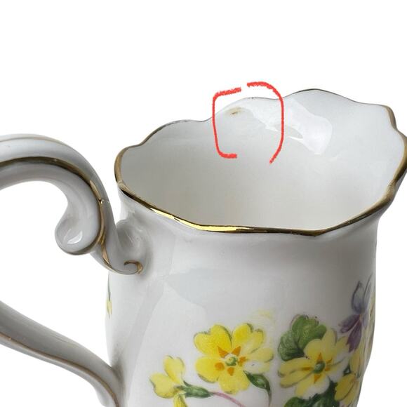 Royal Albert Creamer Sugar Set Bone China England Open Yellow Purple Flowers Vtg - Picture 12 of 12